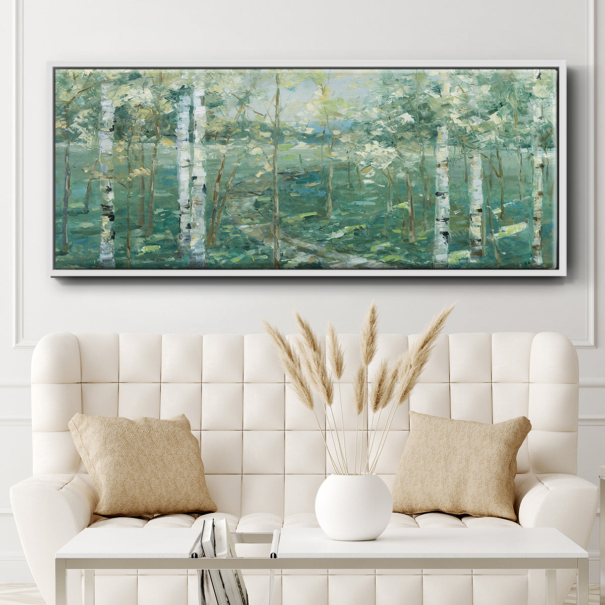 Meadow Light - Floater Framed Canvas Print