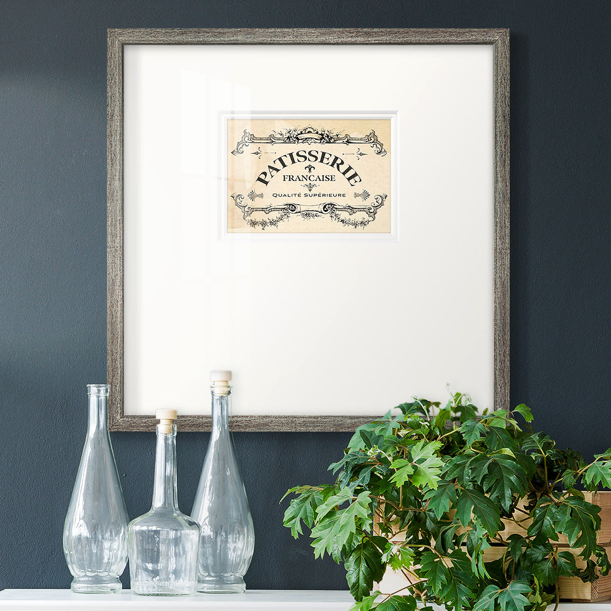 Antique French Label I Premium Framed Print Double Matboard