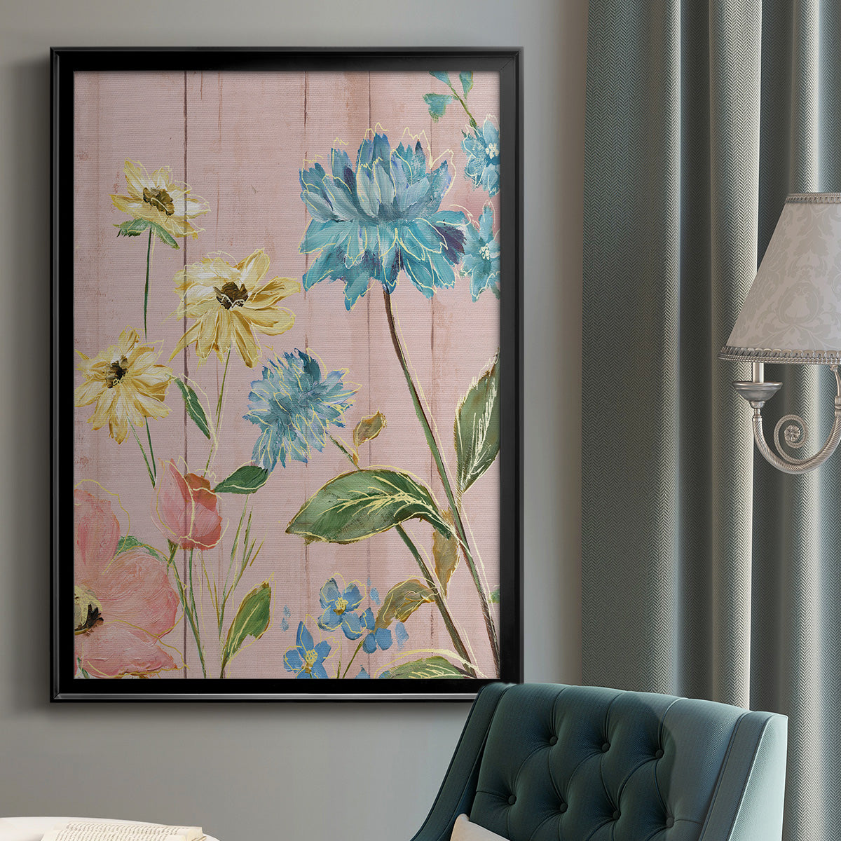 Wildflower Flutter IV - Modern Framed Canvas Print