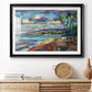 Morning Moon Over Waikiki - Modern Framed Art Print