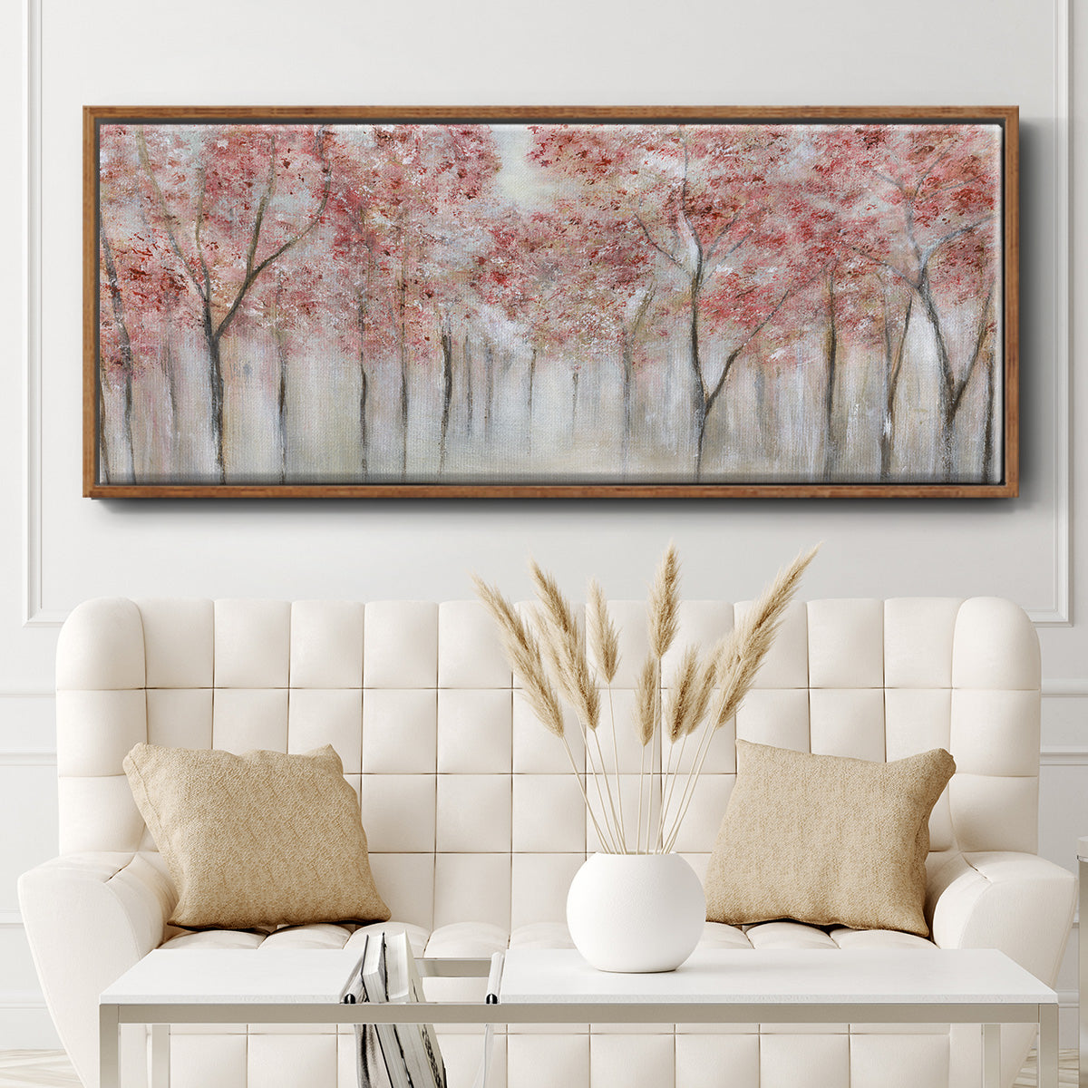 Blushing Spring - Floater Framed Canvas Print