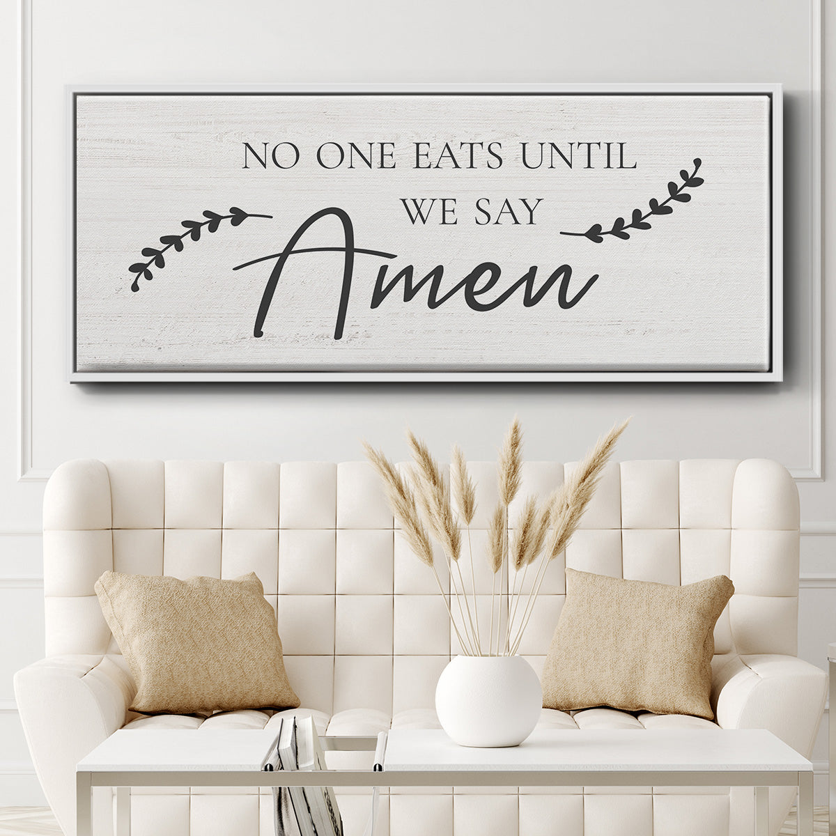 Say Amen - Floater Framed Canvas Print