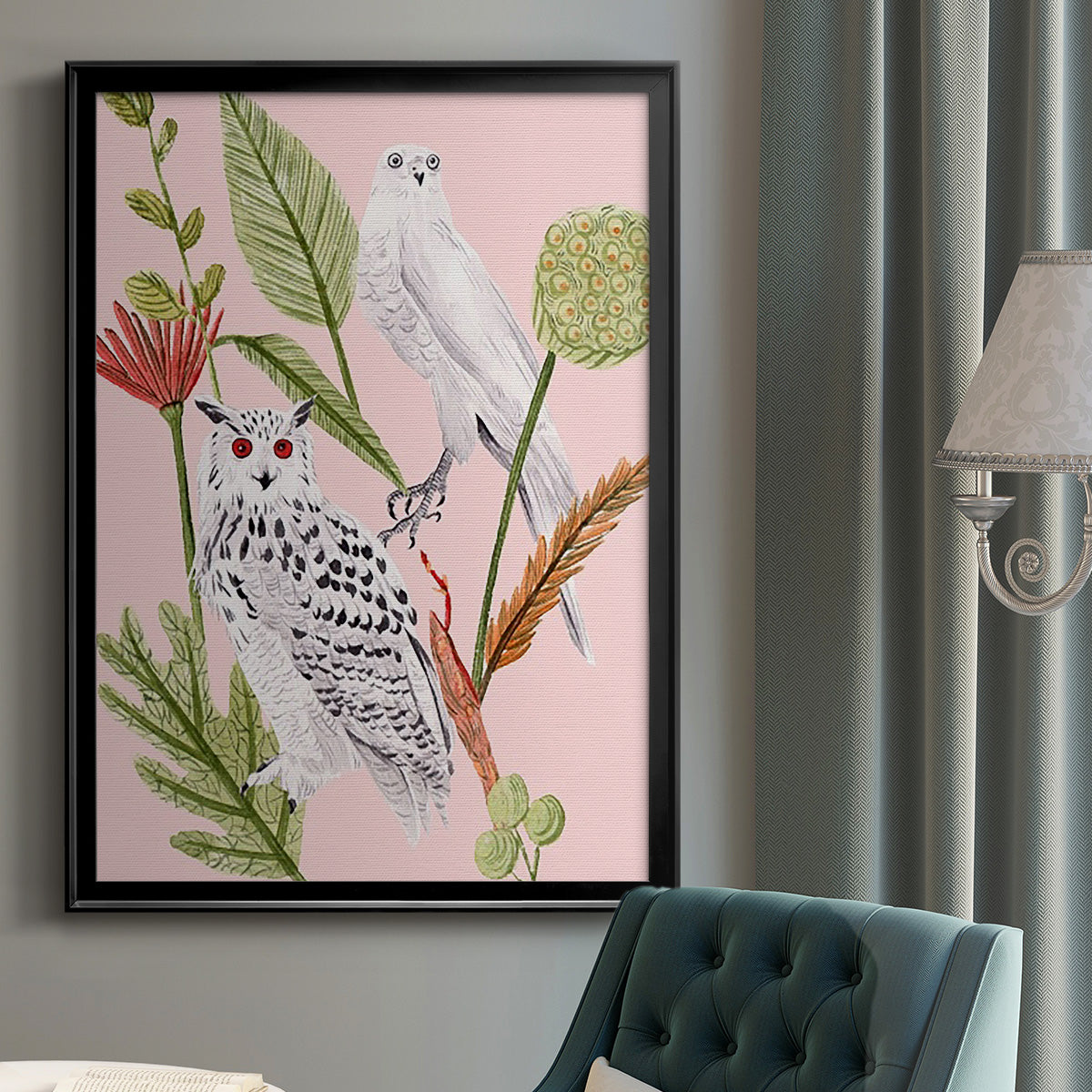 Birds in Motion V - Modern Framed Canvas Print