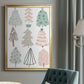 Christmas Tree Sketchbook I - Modern Framed Canvas Print