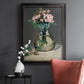 Moss Roses in a Vase - Ornate Framed Canvas Print