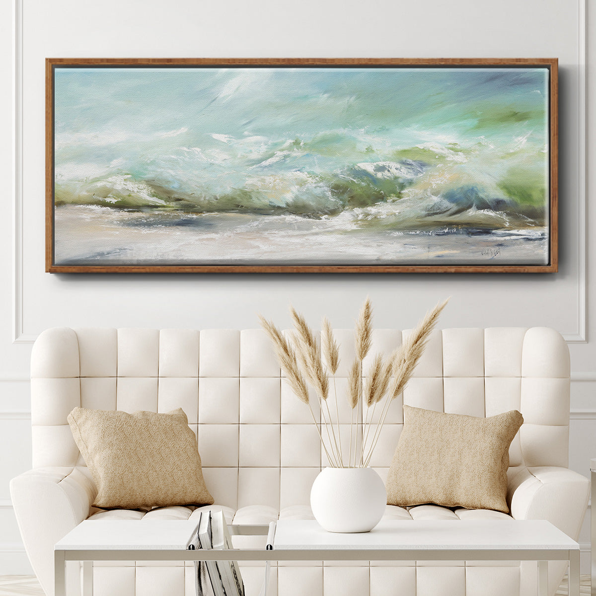 Dancing on the Waves - Floater Framed Canvas Print