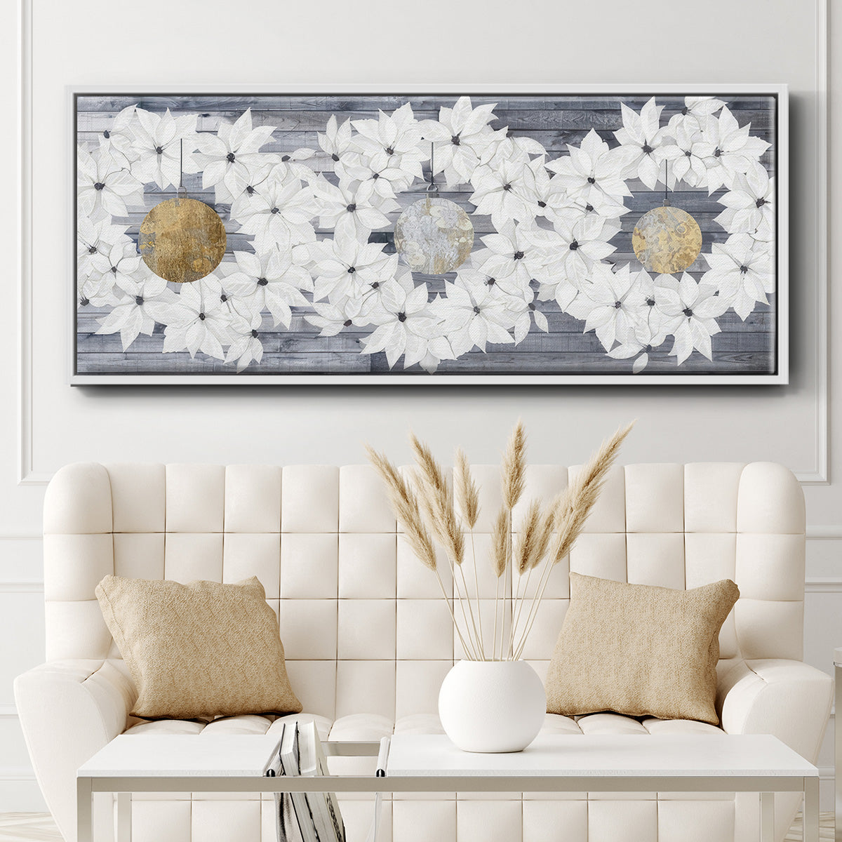 Sophisticated Christmas Collection H - Floater Framed Canvas Print
