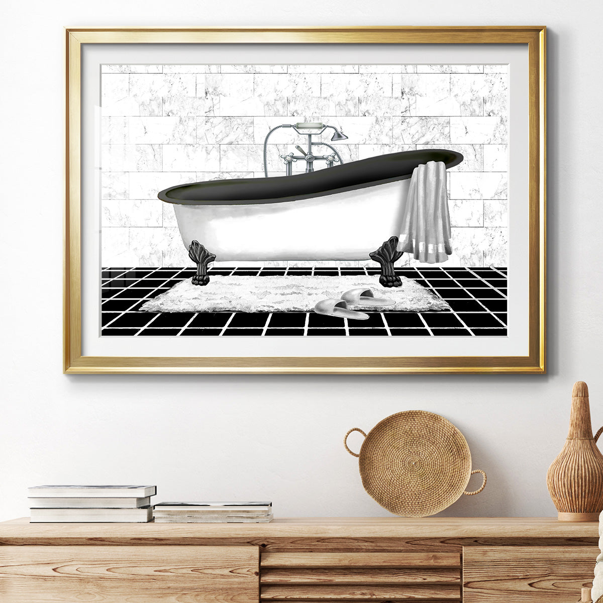 Modern Bath II - Modern Framed Art Print