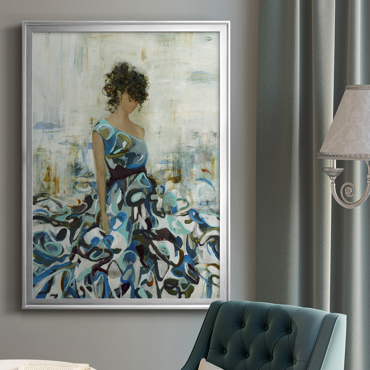 Fluid Beauty - Modern Framed Canvas Print