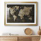Safari World Map - Modern Framed Art Print