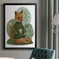 Latte Fox in Sweater - Modern Framed Canvas Print