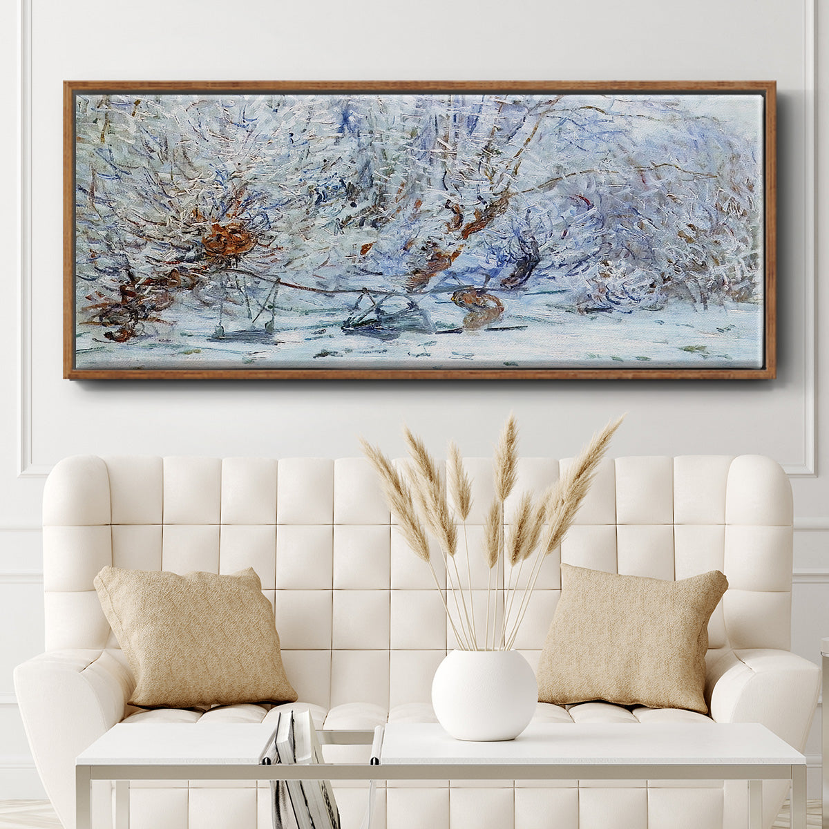 The Frost, 1885 - Floater Framed Canvas Print