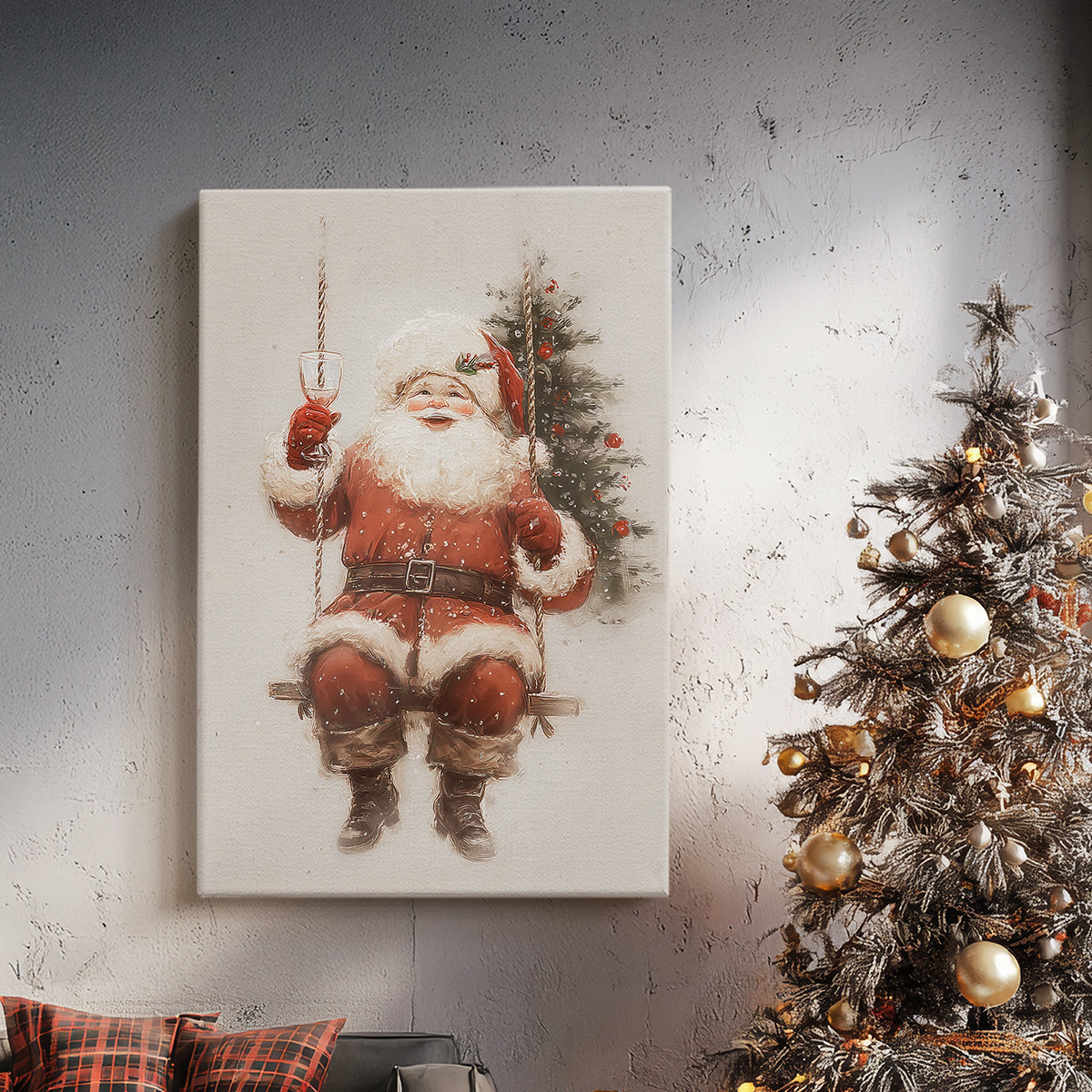 Fir of Gilded Serenade - Canvas Art Print