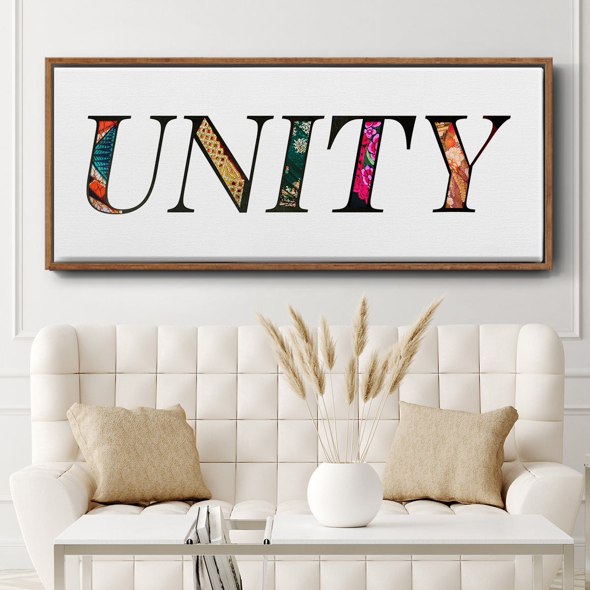 Unity - Floater Framed Canvas Print