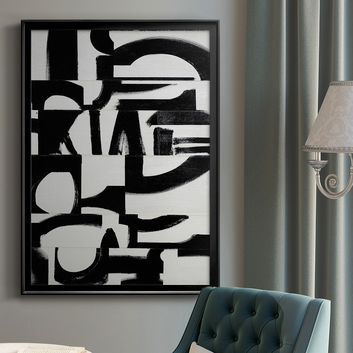 Prosperous Elements V10 - Modern Framed Canvas Print