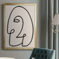 Face It II - Modern Framed Canvas Print