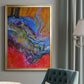 Vibrant Flow II - Modern Framed Canvas Print