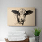 Charcoal Cow II - Canvas Art Print