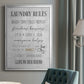Neutral Laundry Rules - Modern Framed Canvas Print