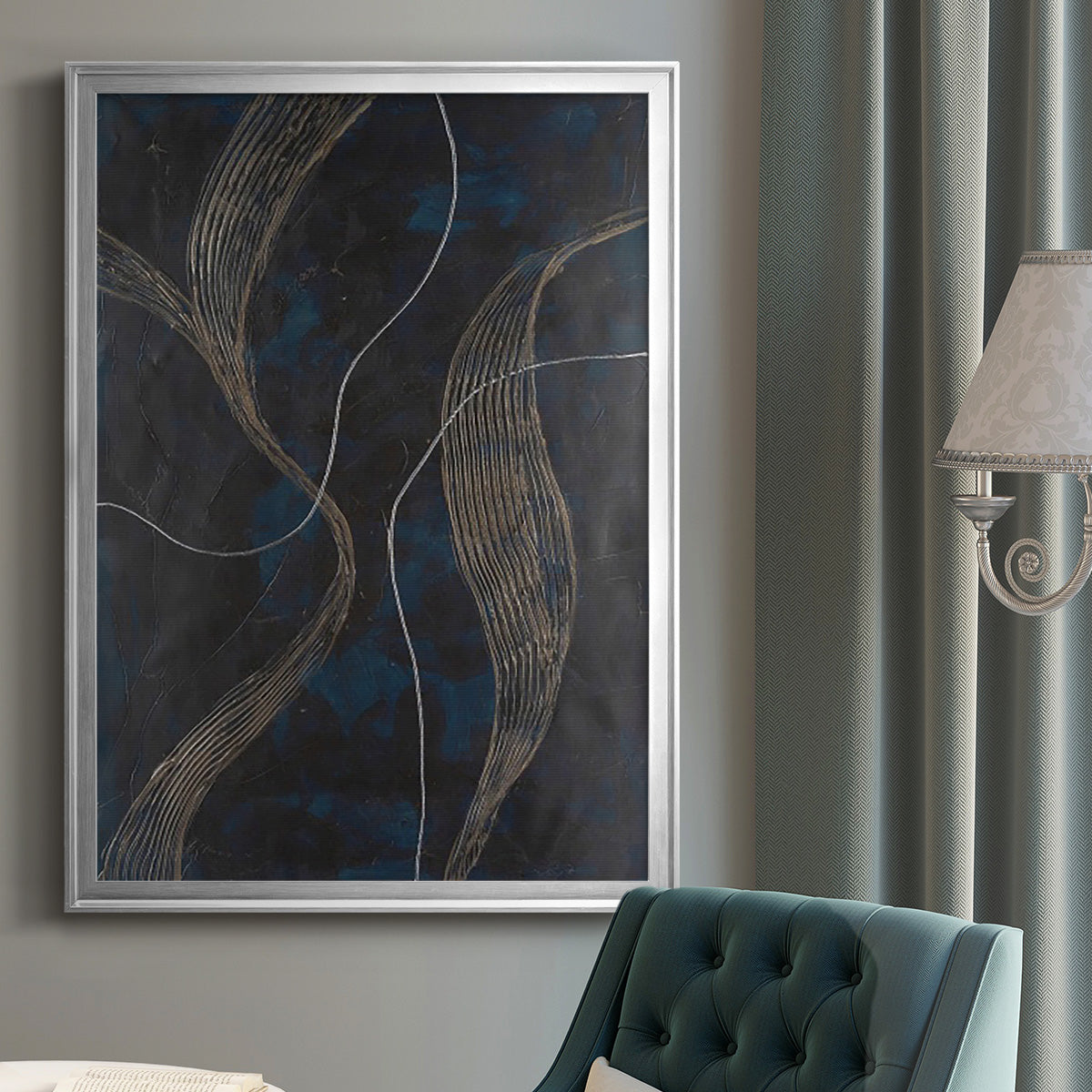 Laminar Flow II - Modern Framed Canvas Print