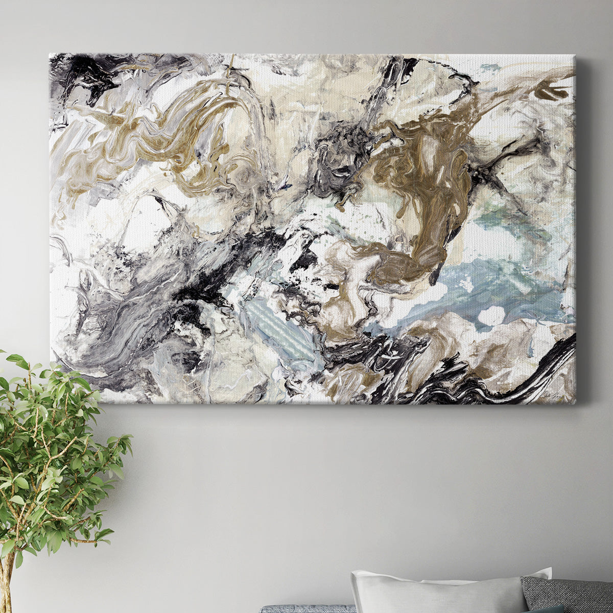 Marbelized Abstract - Canvas Art Print