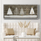 Wooded White Christmas Collection D - Floater Framed Canvas Print