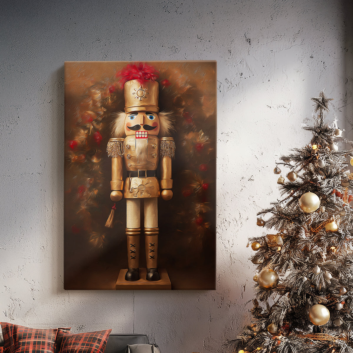 Warm Lantern Cathedral Hearth - Canvas Art Print