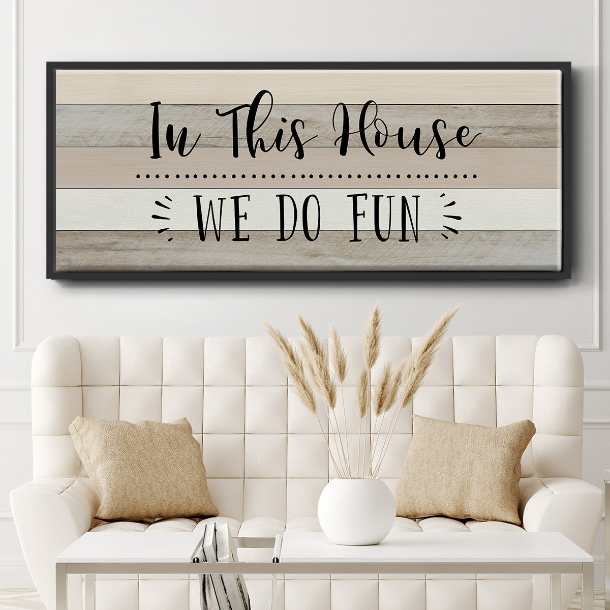 We Do Fun - Floater Framed Canvas Print