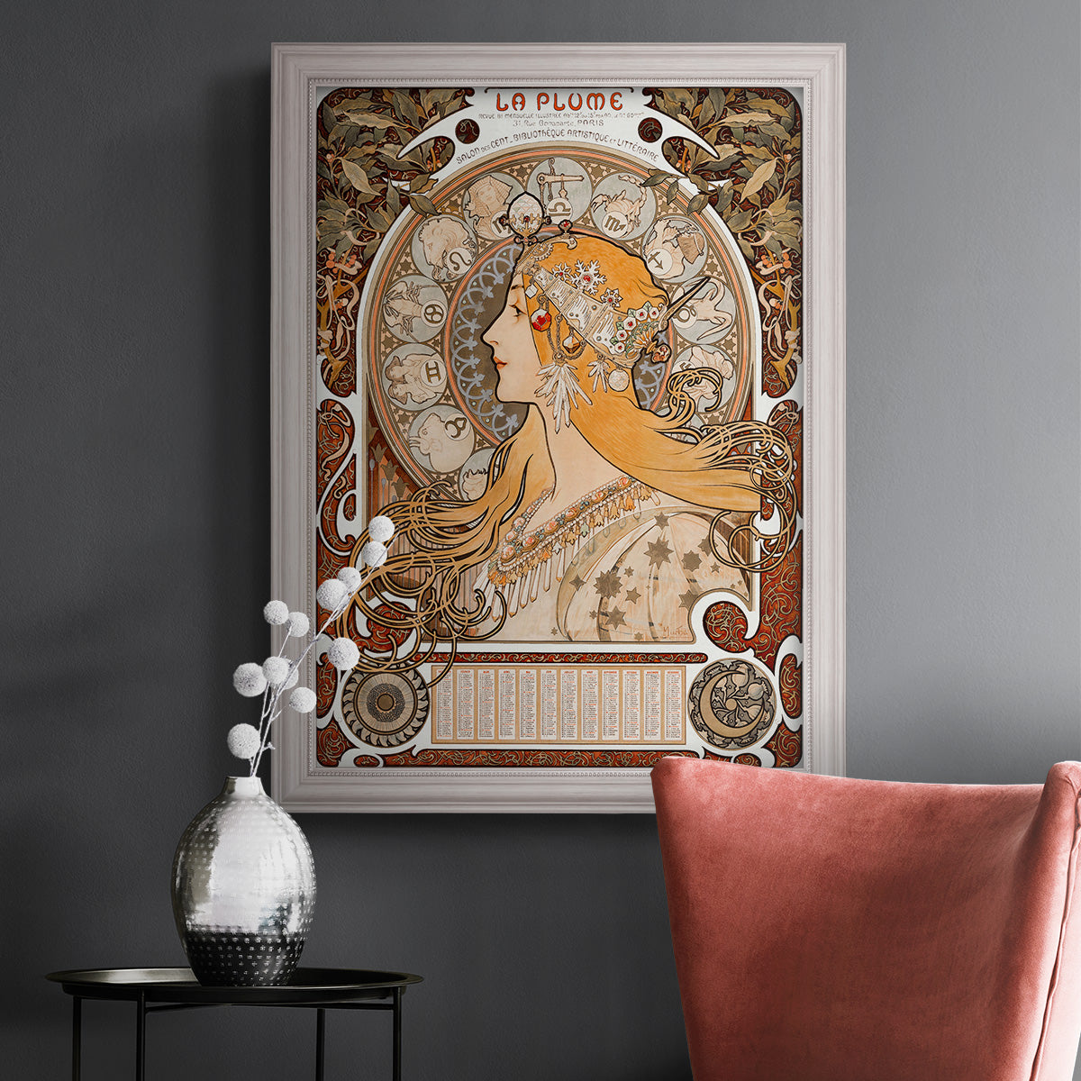 Zodiaque (La Plume) - Ornate Framed Canvas Print