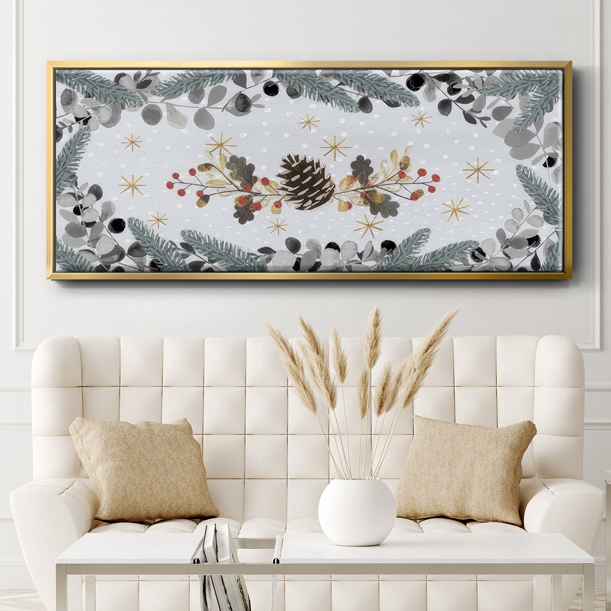 Cozy Christmas Collection D - Floater Framed Canvas Print