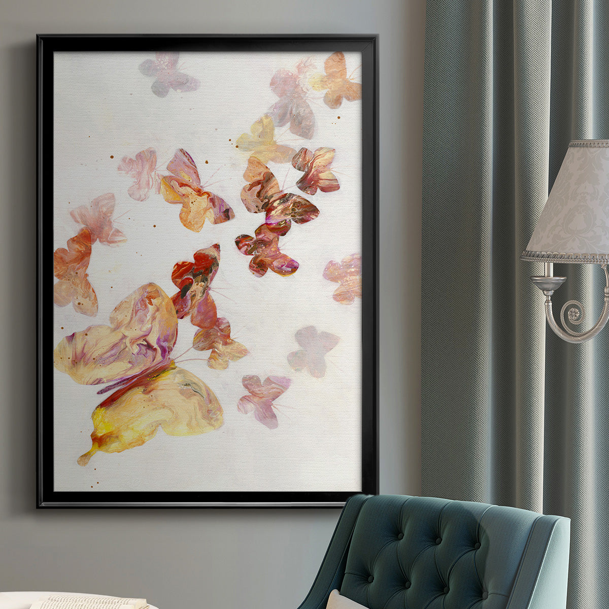 All A Flutter - Modern Framed Canvas Print