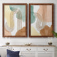 Spring Shapes I - Premium Framed Canvas 2 Piece Set - Ready to Hang