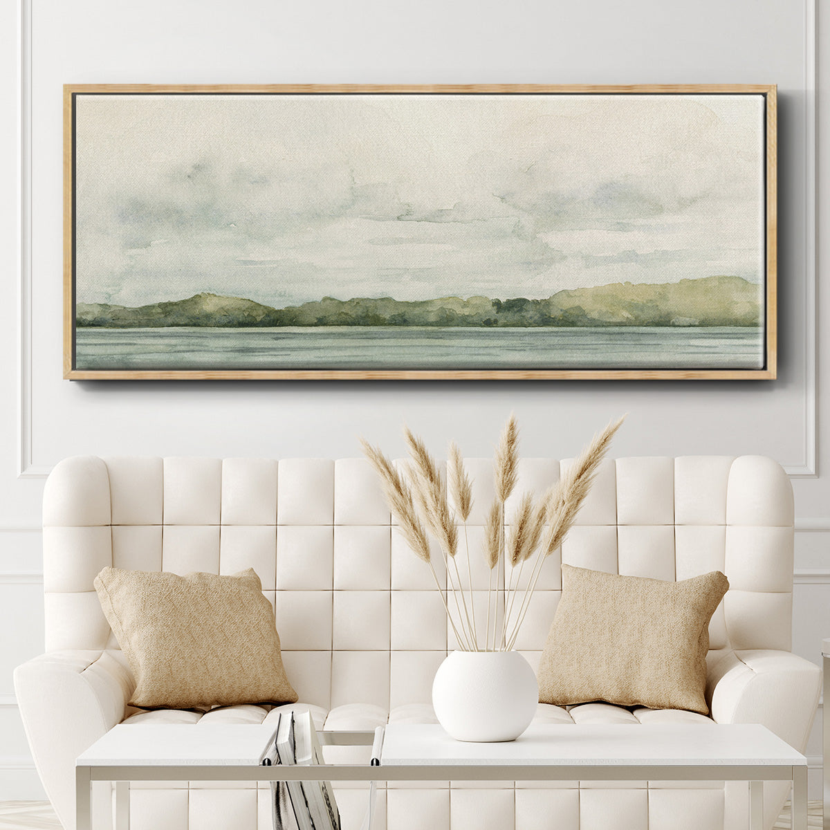 Riverside Views I - Floater Framed Canvas Print