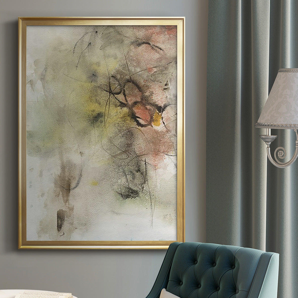 Soft Inspiration III - Modern Framed Canvas Print