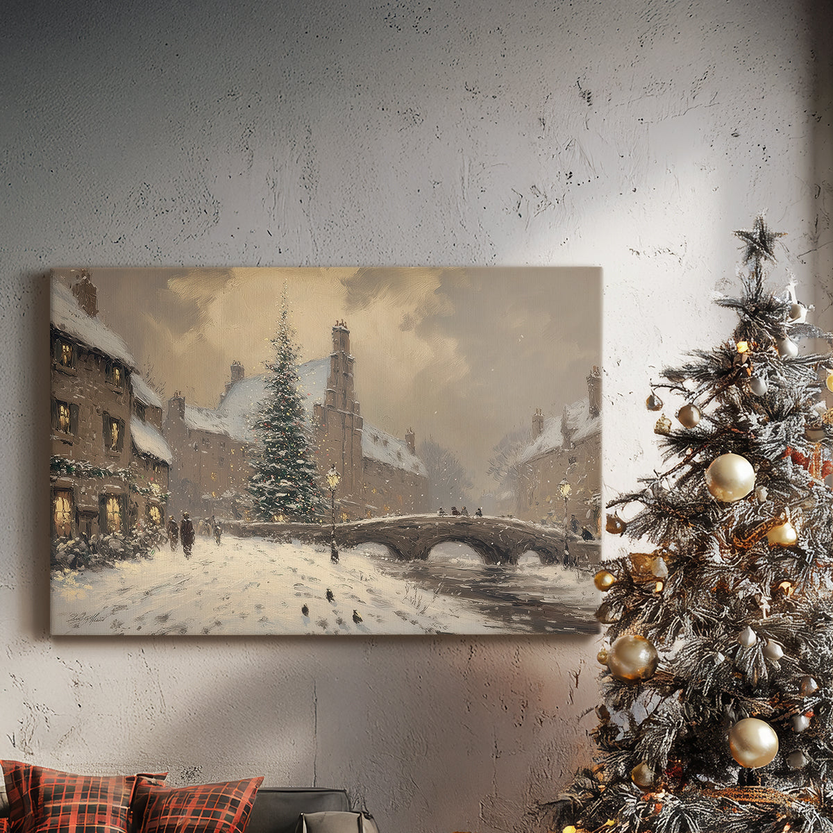 Pale Winter Snow Whisper - Canvas Art Print