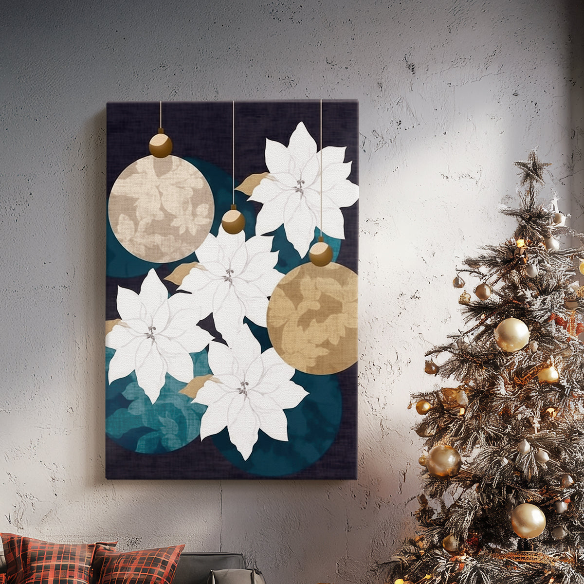 Pale Winter Blessing of Candle - Canvas Art Print