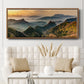 Jinshanling Mountains at Sunrise in Autumn Colors - Floater Framed Canvas Print