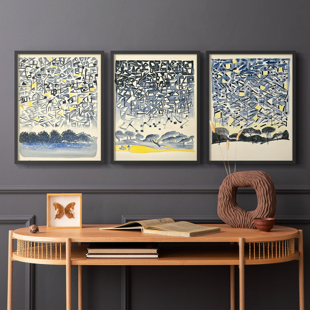 Abstract Series CXCII - Restickable Framed Art Set