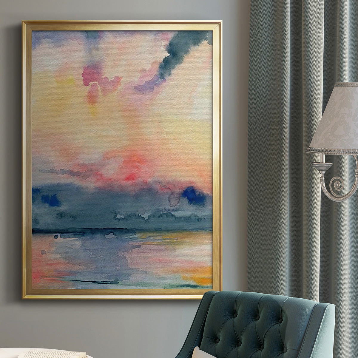 Prism Seascape II - Modern Framed Canvas Print