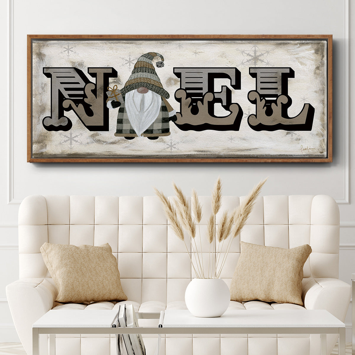 Winter Wonderland Friend Noel - Floater Framed Canvas Print