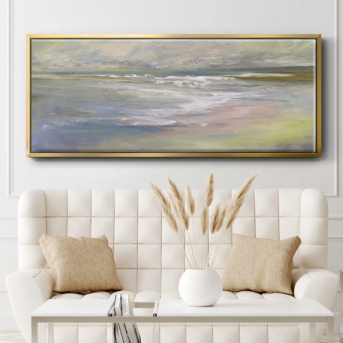 Beach Light II - Floater Framed Canvas Print