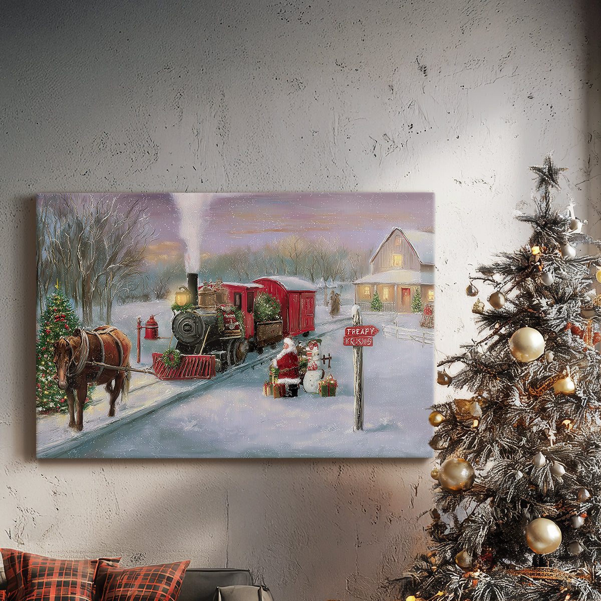 Chalk Serenade of Lantern - Canvas Art Print