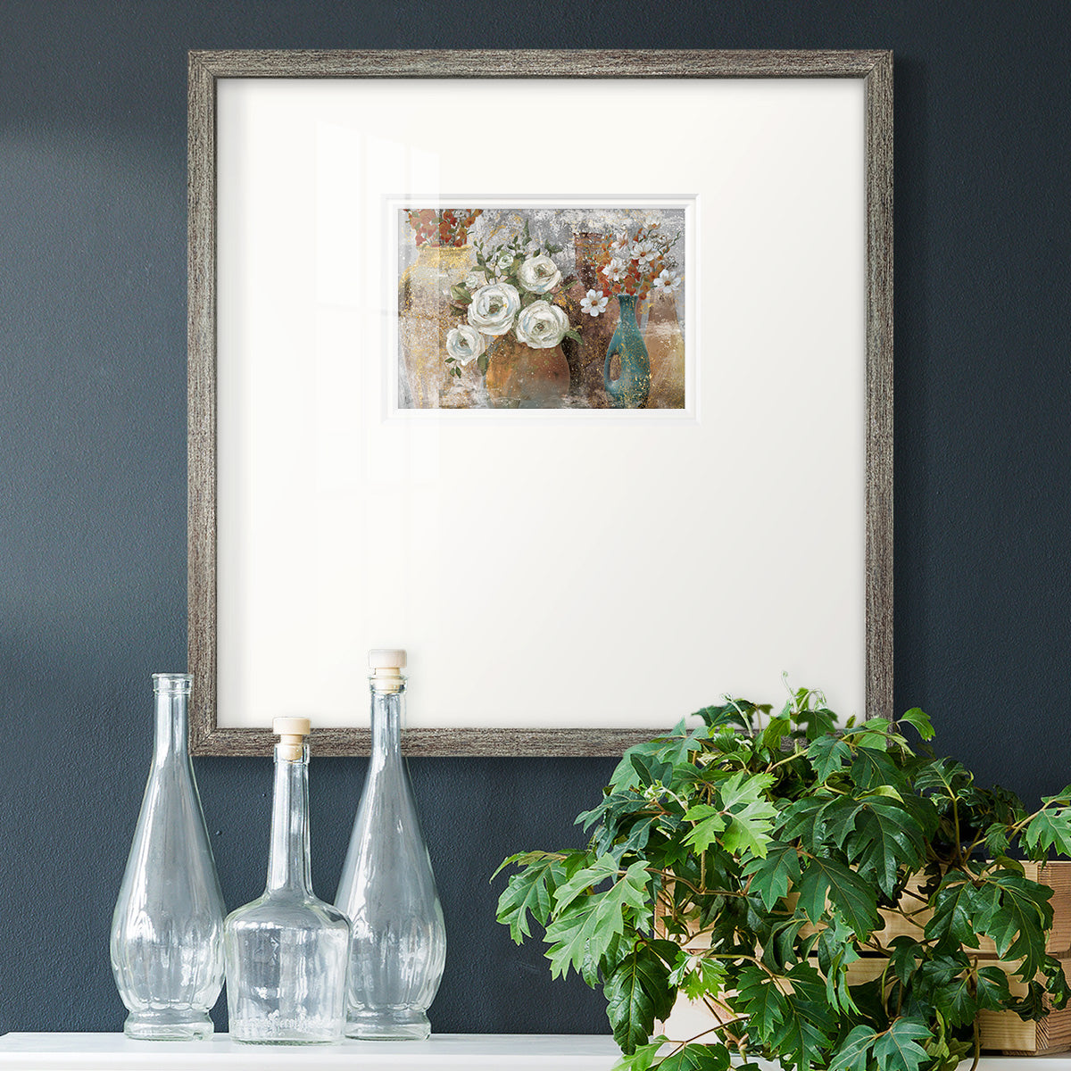 Vessels and Blooms Spice Premium Framed Print Double Matboard