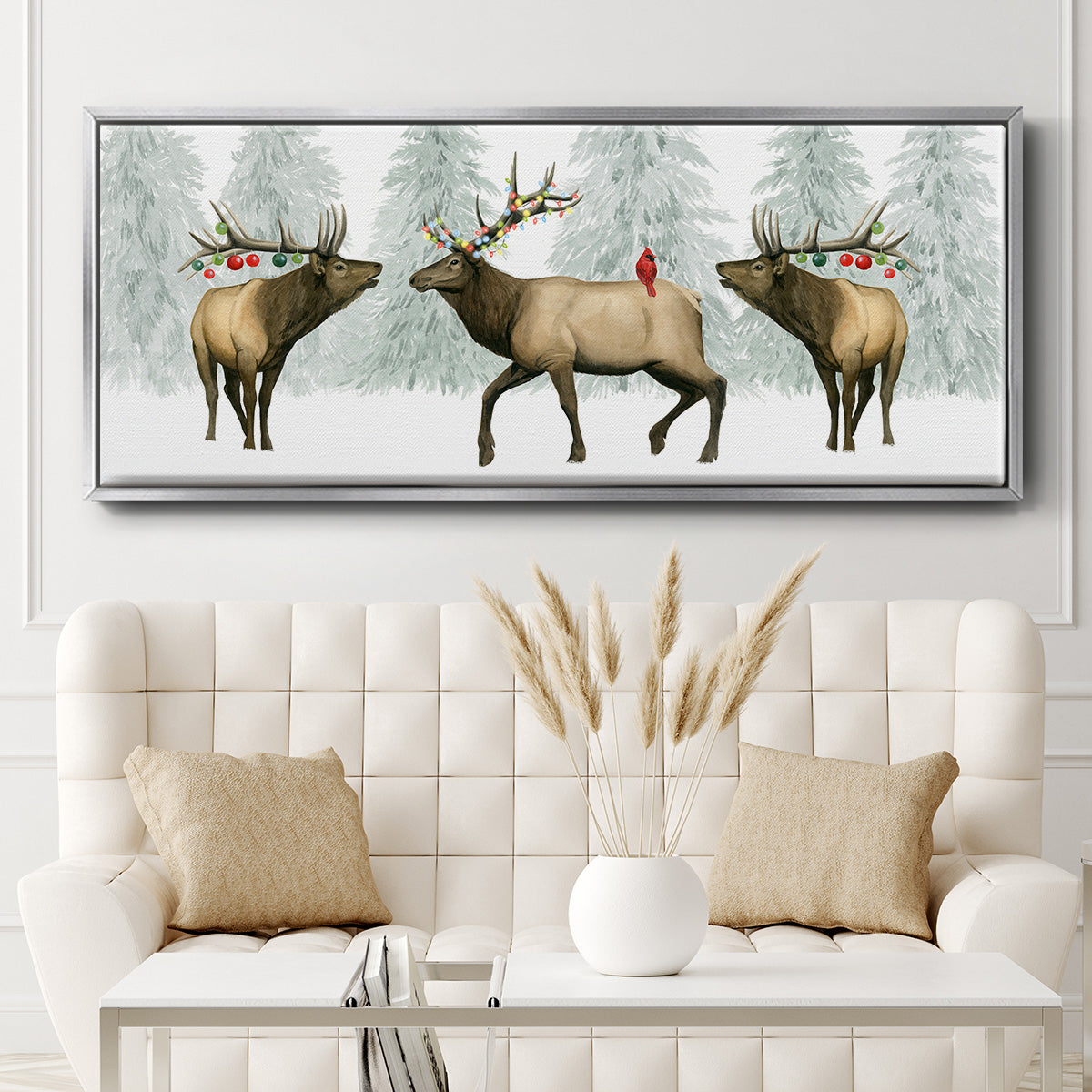 Festive Forest Collection D - Floater Framed Canvas Print