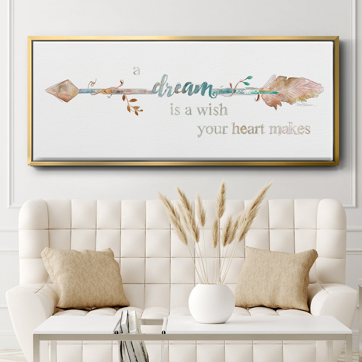 Dream Arrow - Floater Framed Canvas Print
