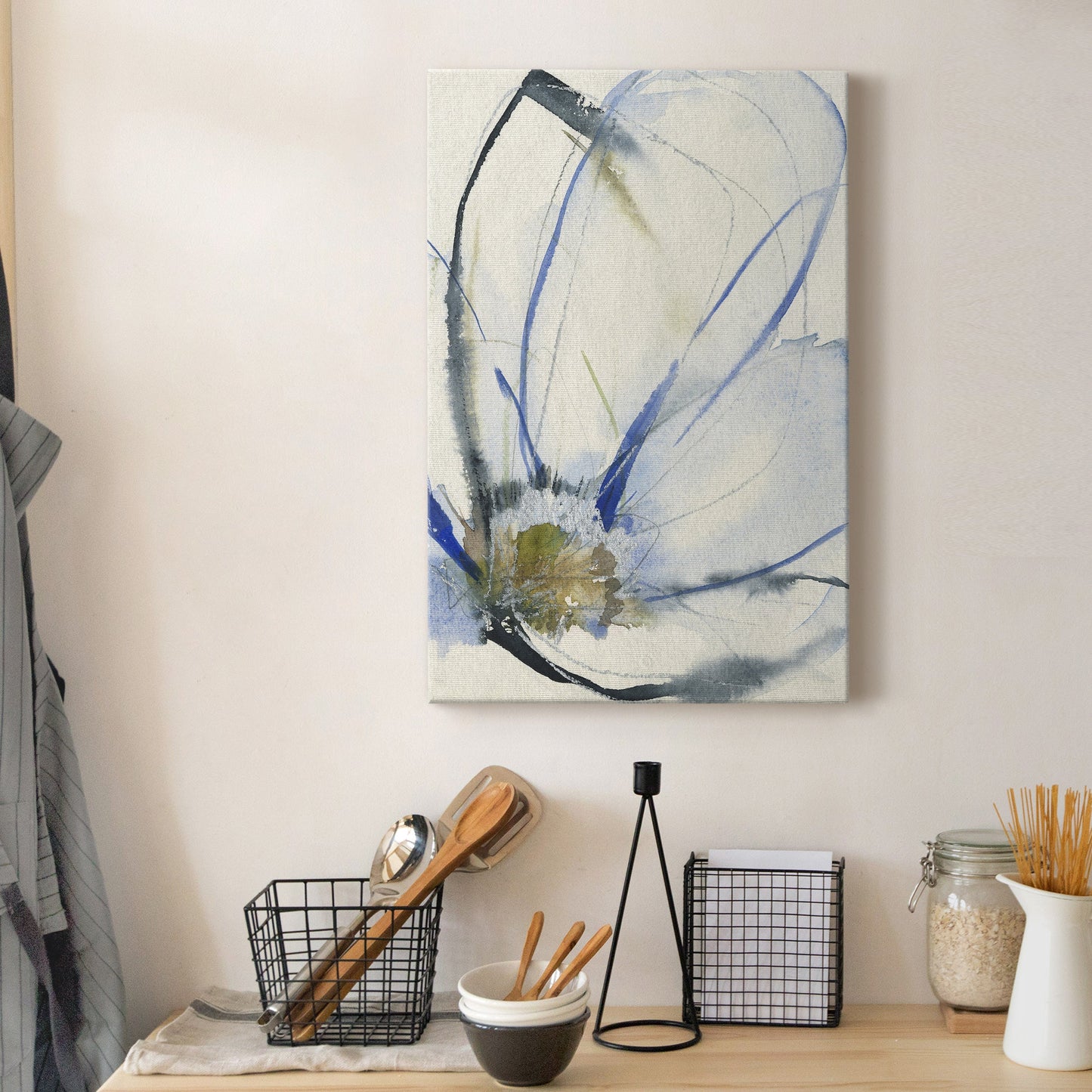 Cobalt & Paynes Petals II Premium Gallery Wrapped Canvas - Ready to Hang