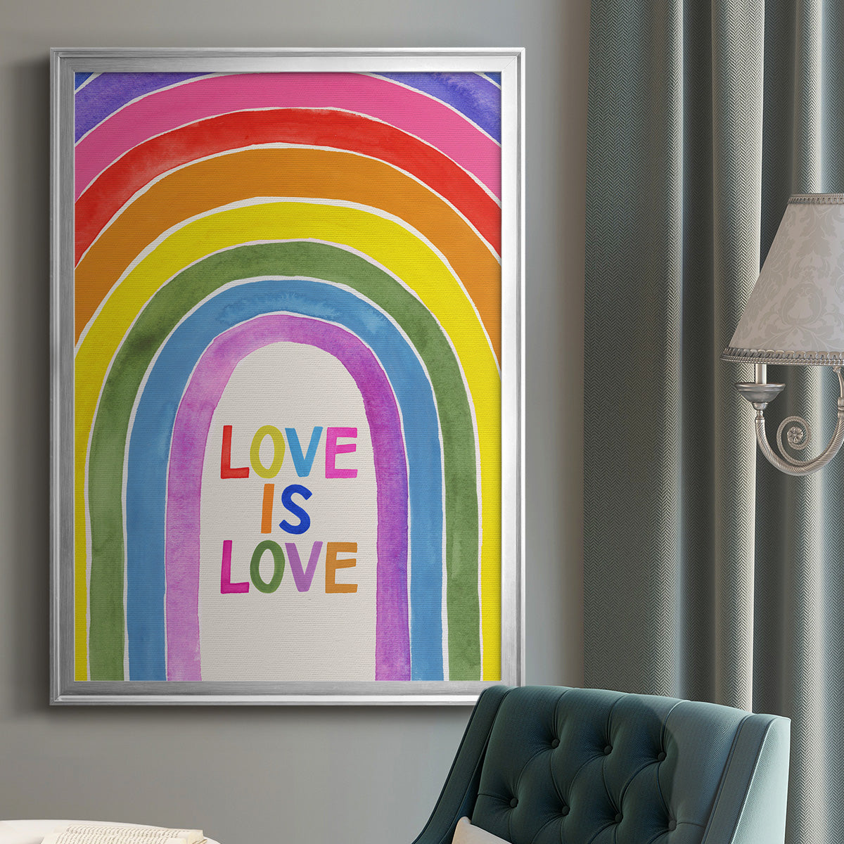 Love Loudly Collection B - Modern Framed Canvas Print