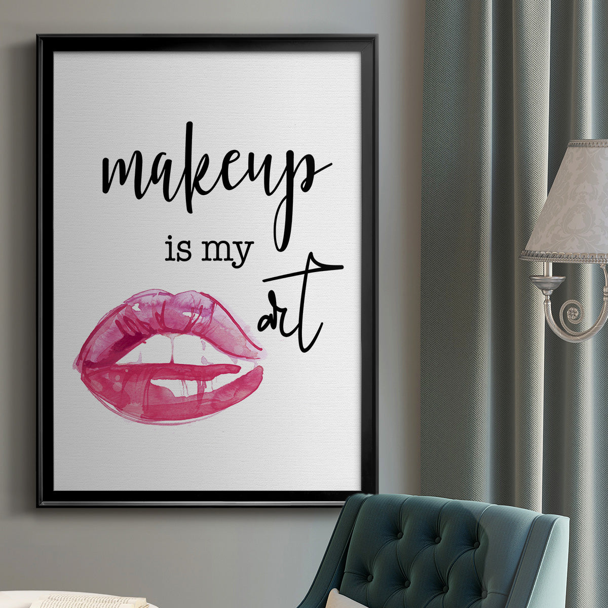 Makeup is My Art - Modern Framed Canvas Print