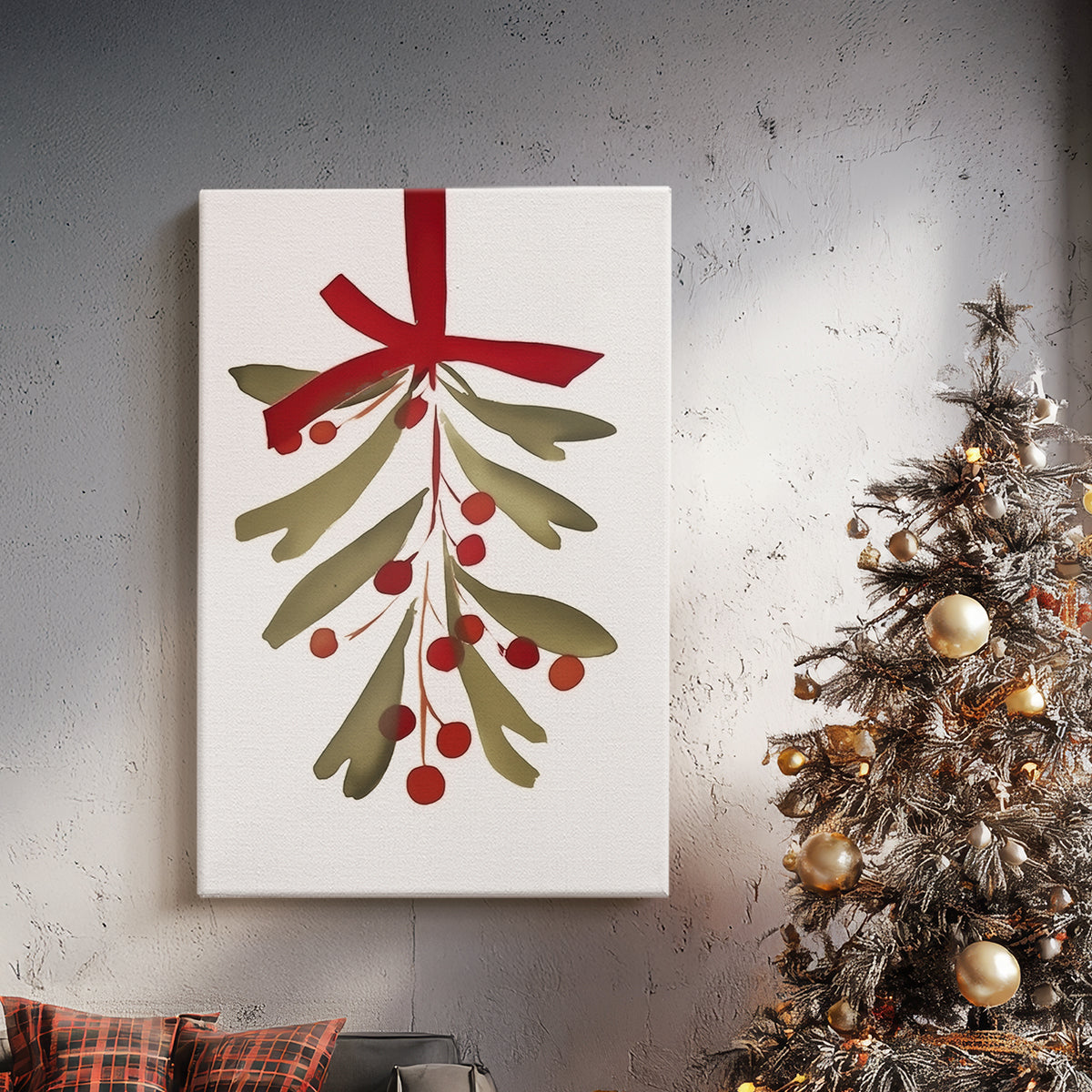 Frostlit Dusk Hearth - Canvas Art Print