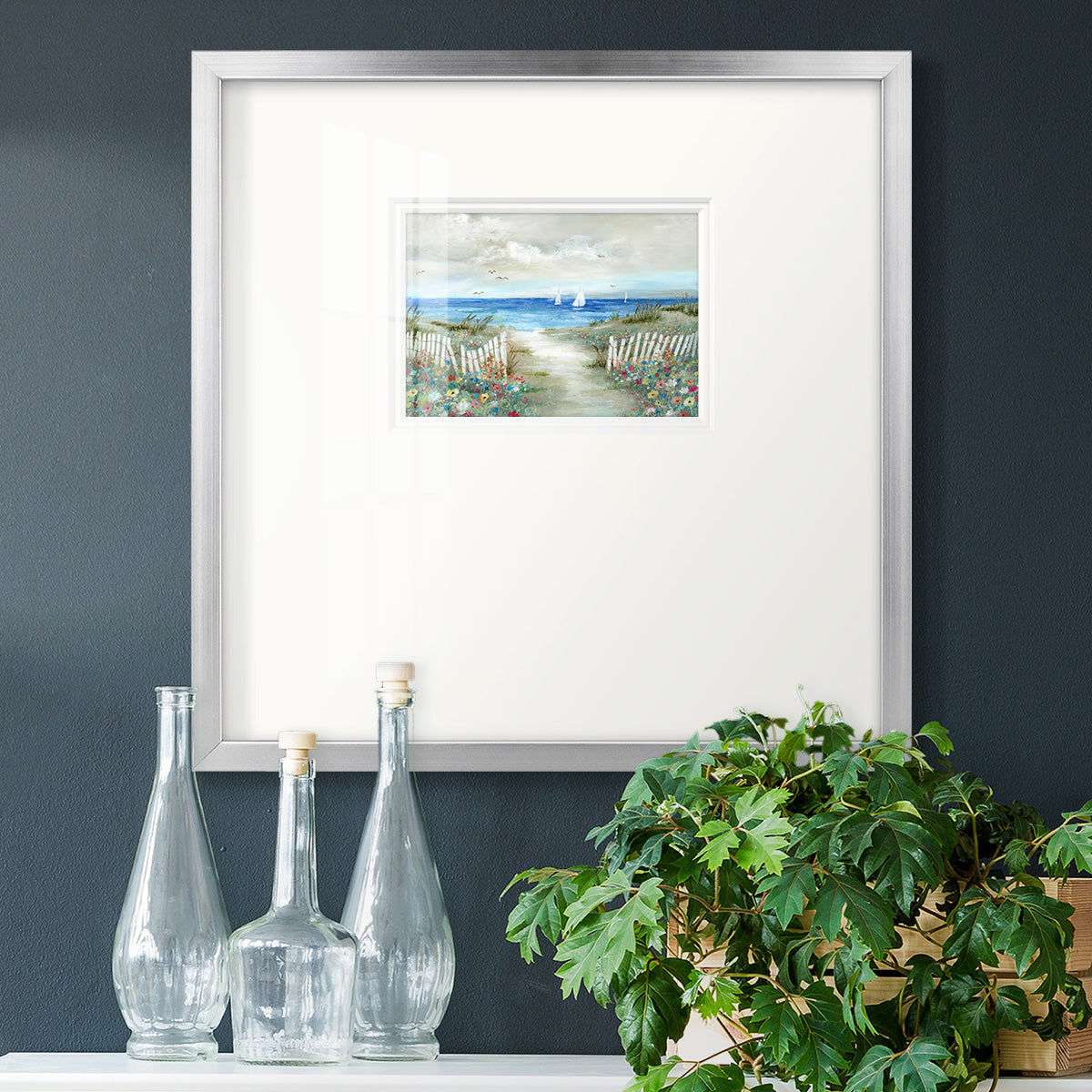 Coastal Garden Premium Framed Print Double Matboard